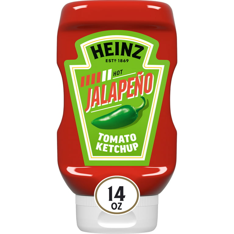 Heinz Tomato Ketchup Blended With Jalapeno, 14 oz Squeeze Bottle