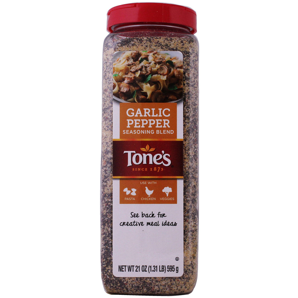 Tones Garlic Pepper Seasoning Blend 21 OZ