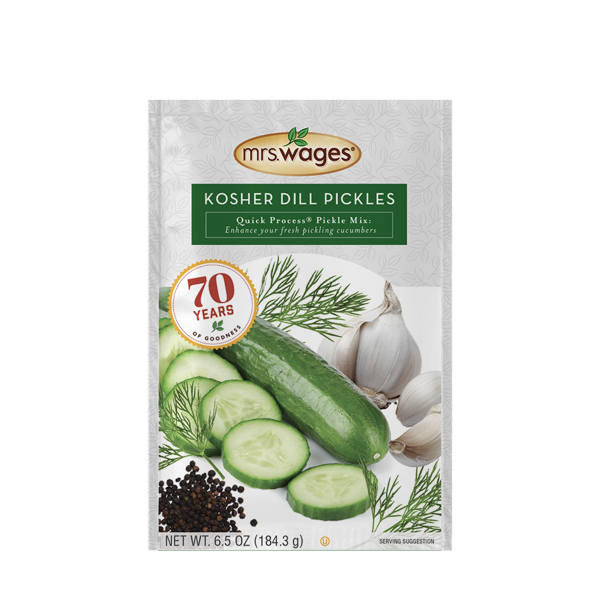 Mrs. Wages Kosher Dill Pickle Mix, 6.5 Ounce Packet Makes 7 Quarts
