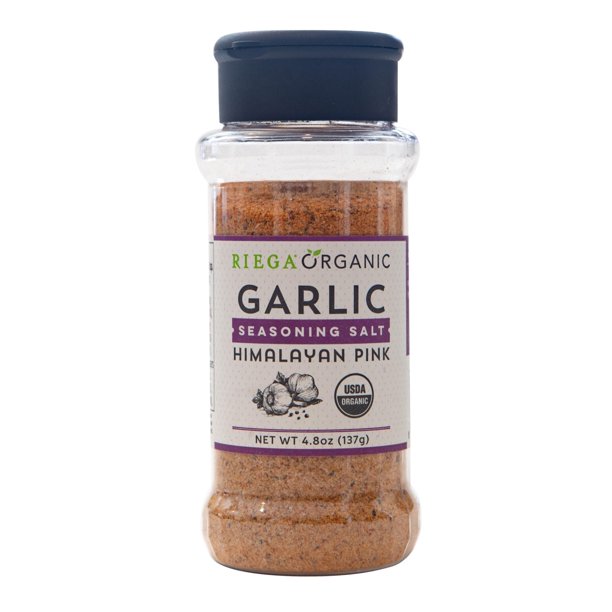 Riega Organic Garlic Himalayan Pin Seasoning Salt, 4.8 Oz