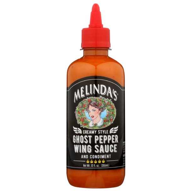 Melinda's Creamy Style Ghost Pepper  Wing Sauce and Condiment 12 oz