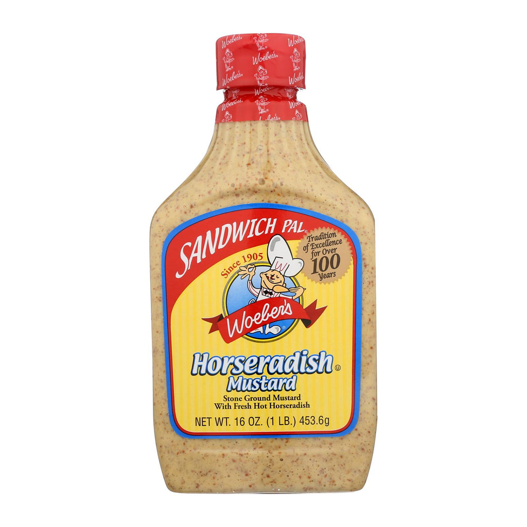 Woeber'S Sandwich Pal Mustard Horseradish, 16 Oz