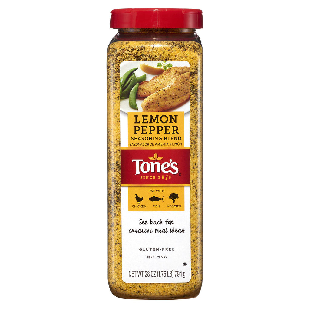 Tones Lemon Pepper Seasoning Blend 28 OZ