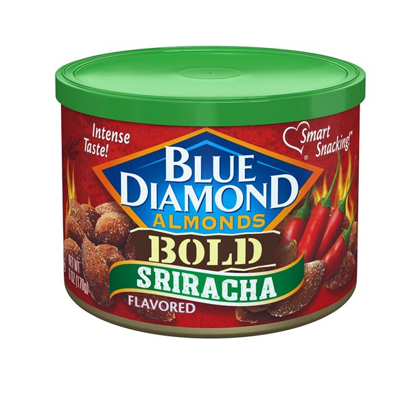 Blue Diamond Bold Sriracha Flavored Almonds 6 oz. Canister