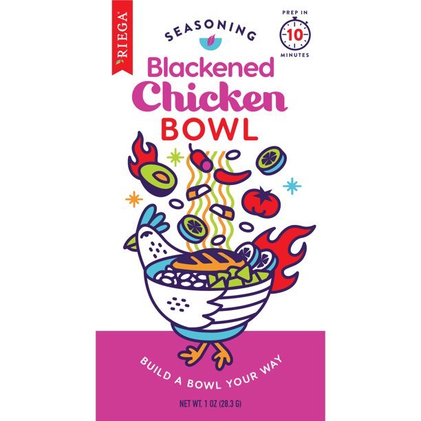 Riega Blackened Chicken Bowl Seasoning 1 Oz