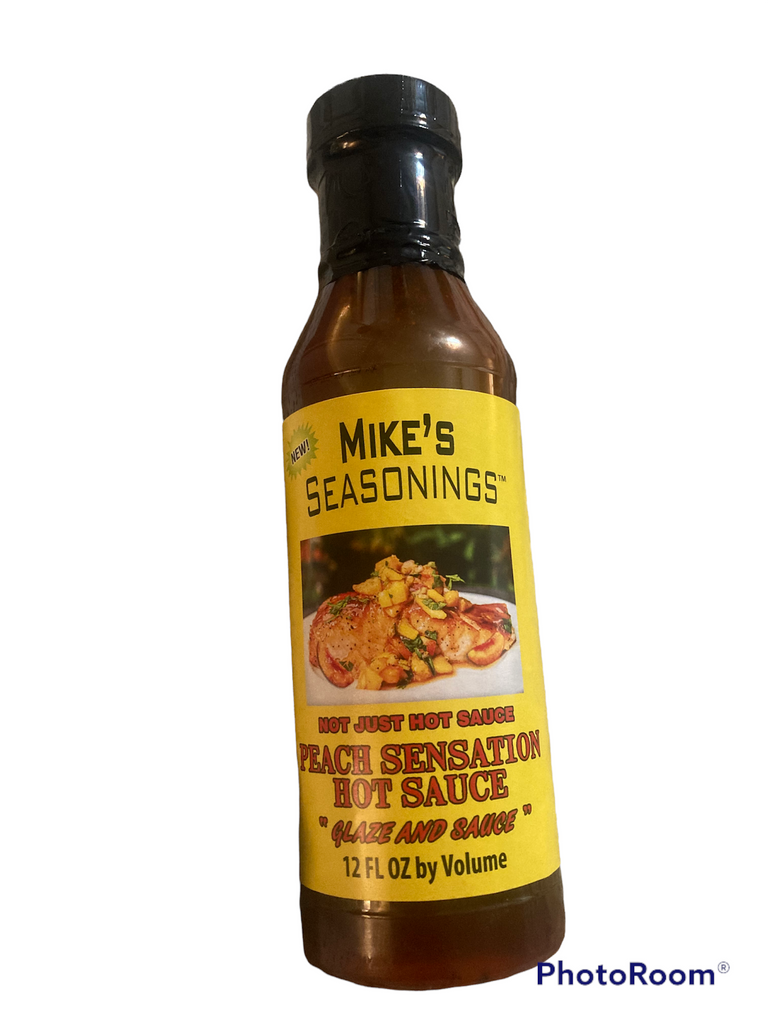Mike Seasonings Peach Sensation Hot Sauce 12 OZ