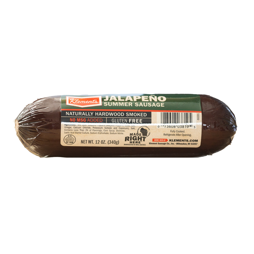 Klement's Jalapeno Summer Sausage 12 OZ