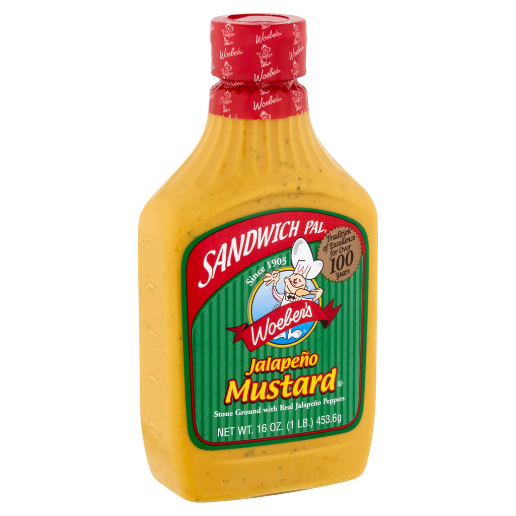 Woeber's Sandwich Pal Jalapeño Mustard, 16 oz